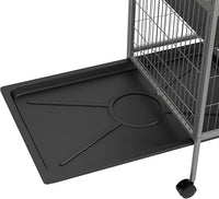 PawHut 63" 6-Tier Small Animal Cage, Ferret Cage, Large Chinchilla Cage with Hammock Accessory & Heavy-Duty Steel Wire, Small Animal Habitat with 6 Doors, Removable Tray, Gray