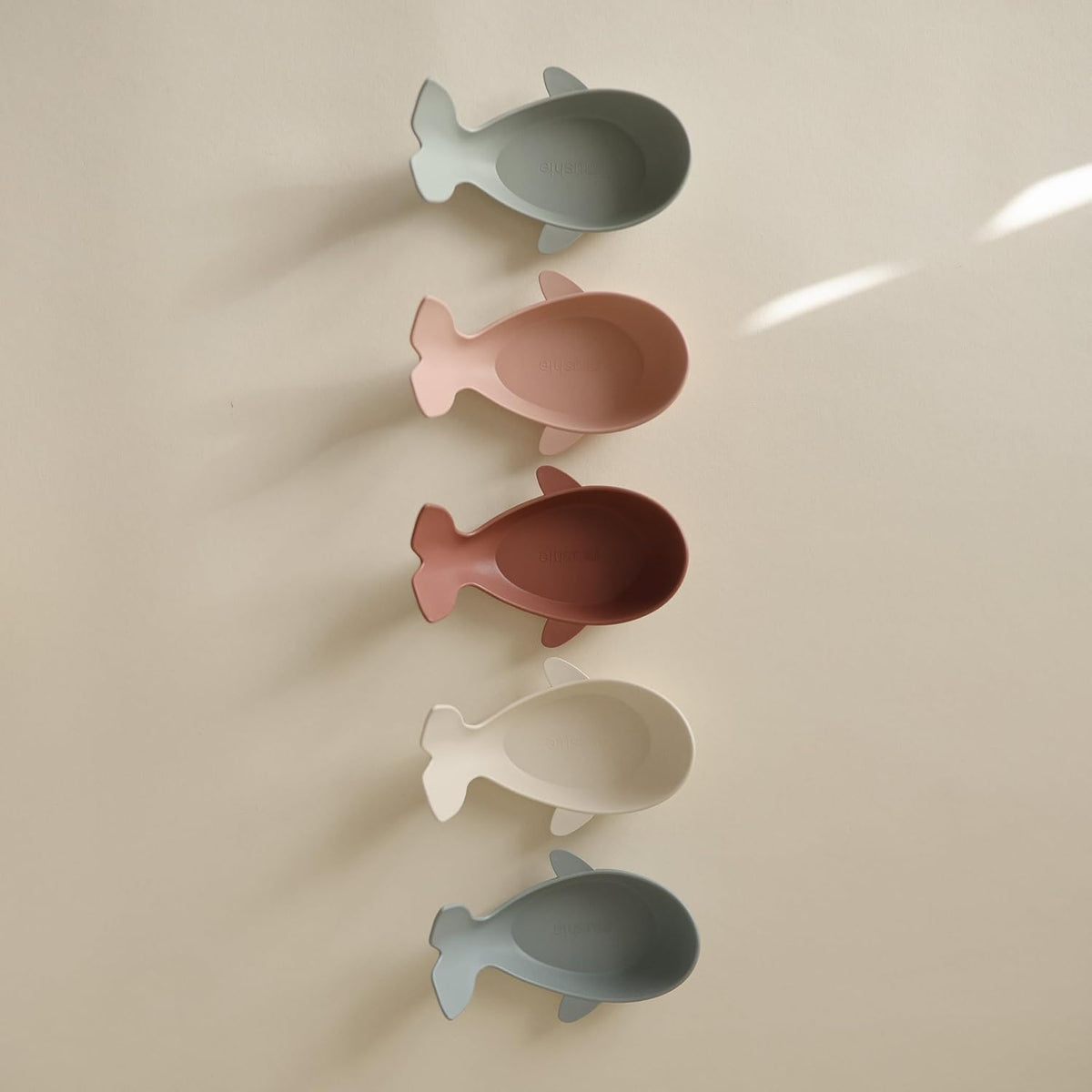 mushie Stackable Bath Boats Floating Toy, Made in Denmark - Whales Original - image 3
