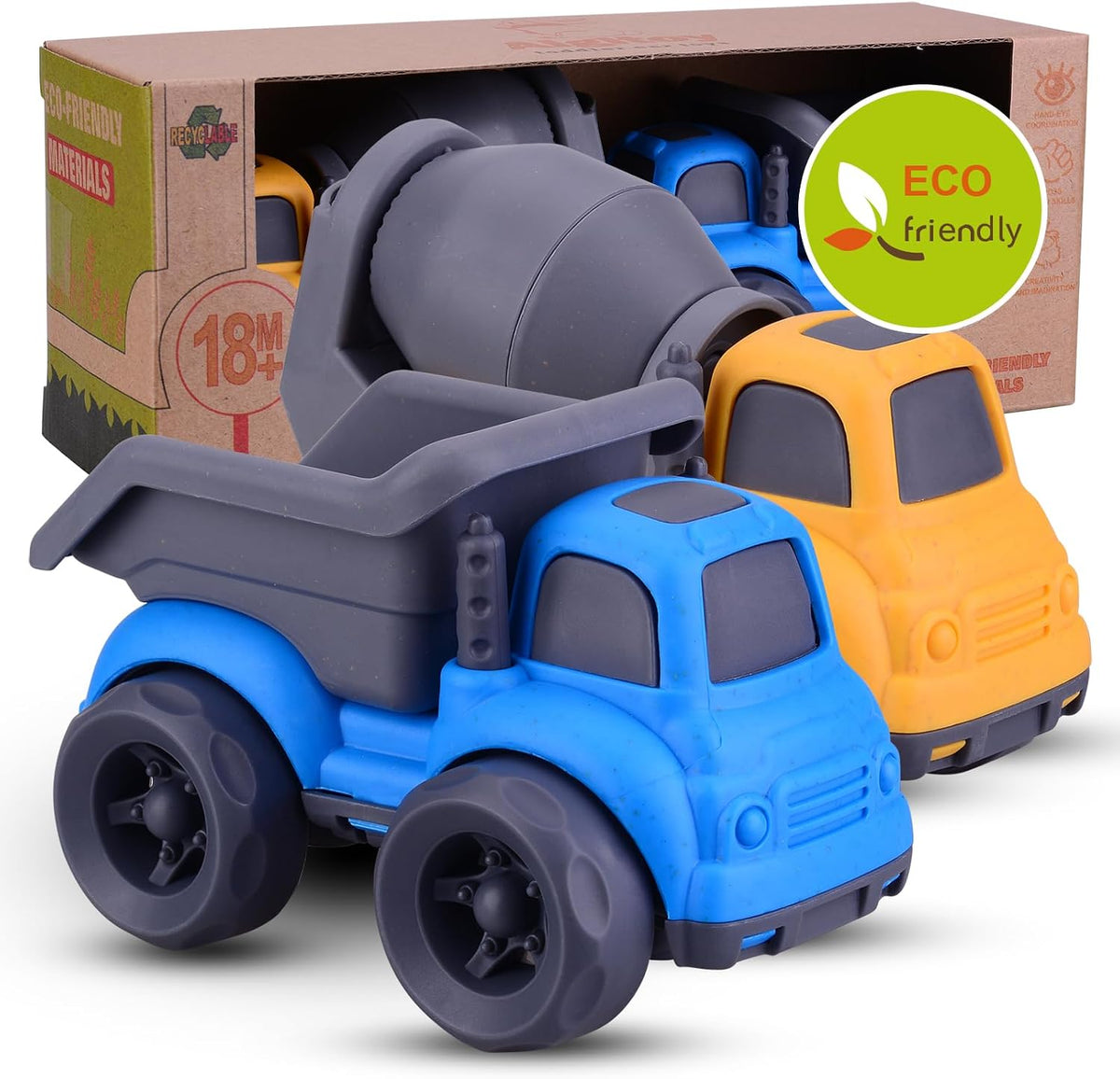 Aigitoy 2 Pack Car Toys for Kids 18M+ - Blue