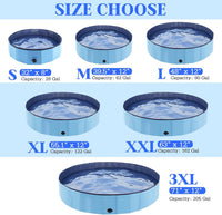 Foldable Dog Pool, Portable Pet Bath Tub and Kiddie Swimming Pool – Essentials for Dogs - 87"-5XL / Blue - image 2