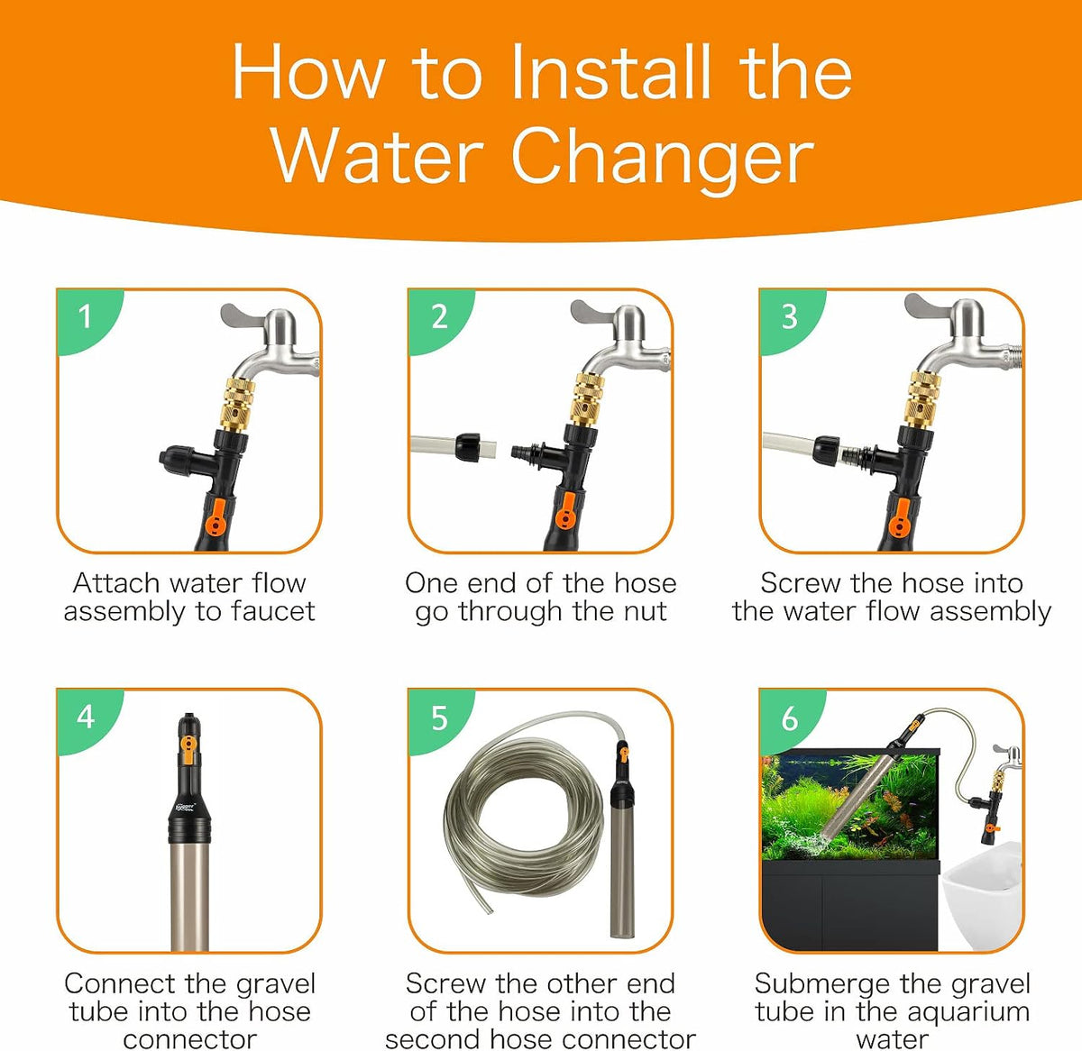hygger Upgrade Aquarium Water Changer Kit - 49FT - image 2