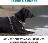 Embark Adventure Dog Harness, Reflective Trim No Pull Dog Harness for Large Dogs - Military Grade Nylon, Front Clip with Gel Lined Handle.