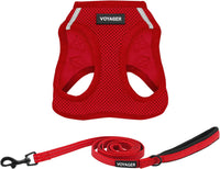 Best Pet Supplies Voyager Step-in Air All Weather Mesh Harness - Harness Leash Set (Red) / XS (Chest: 13 - 14.5")