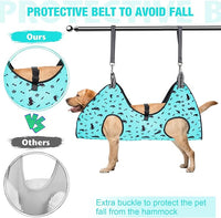 Dog Grooming Hammock - Pet Harness for Grooming Nail Trimming (XXL 120lb), Dog Sling for Nail Clipping, Dog Hanging Holder for Cutting Nail with Nail Clippers