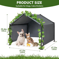 Large Dog Shade Shelter for Outside - Grey / Large - image 3