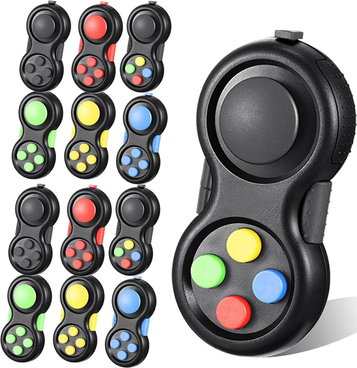 Civaner fidget controller clicker pads, 12 small game pad toys in mixed colors - view 2