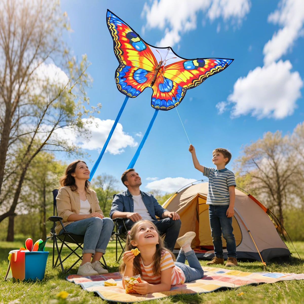 Xida Butterfly Kites for Kids and Adults Easy to Fly - Brilliant Golden - image 4