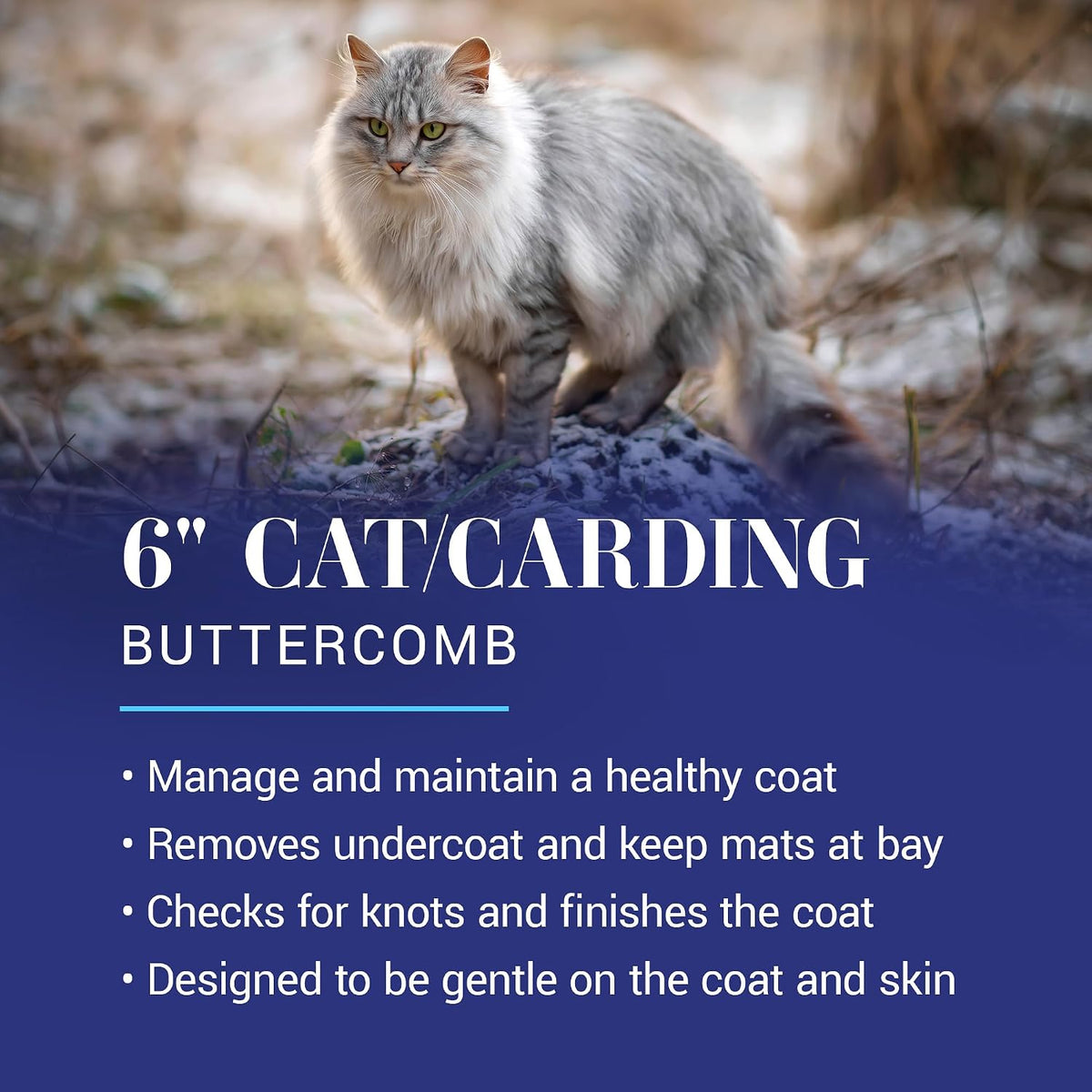 Chris Christensen 6in Cat/Carding Dual Tooth Butter Comb - image 2
