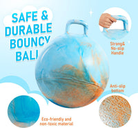 U&C Planet Hopper Ball, 18In Bouncy Ball with Handle for Kids Ages 3-6 – Fun for Kids & Family - 5-9 Years / Blue Clouds - image 4