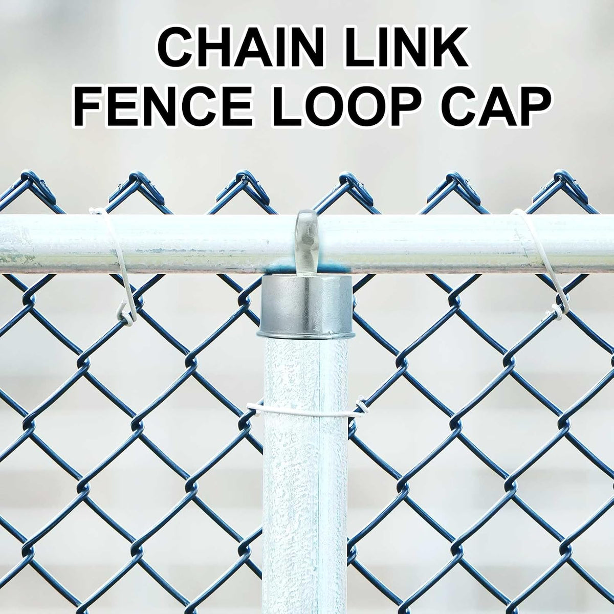 Therwen 12 pack aluminum chain link fence ring caps for 2-3/8 inch posts - view 18