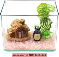 WAYBER 1 Lb/460g Natural Pink Quartz Crystal Stones Irregular Aquarium Pebbles Rock Sands for Turtle Tank/Succulent Plants/Vase Decoration (Fill 1 Cup)