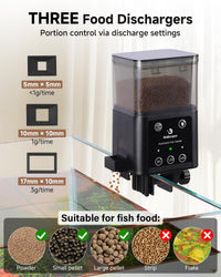 fishkeeper Automatic Fish Feeder for Aquarium, 8H/10H/24H Timer - 320ML - image 4