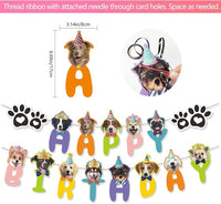 Dog Birthday Party Supplies Set,Birthday Bandana,Boy Girl Dog Birthday Hat with Numbers,Happy Birthday Banner for Golden Retriever French Bulldog Labrador Teddy Husky (Pink)