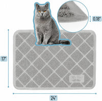 Mr. Pen, Large Cat Litter Mat, 23”x 35” - Gray - image 2