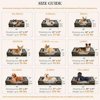 Comfort Expression XXL Orthopedic Dog Bed for Extra Large Dogs, Waterproof Orthopedic Foam Dogs Beds, Washable Dog Sofa Bed with Non-Slip Bottom & Removable Cover(XX-Large,Dark Green)