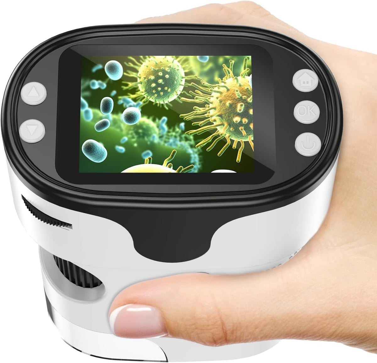 Kids Digital Microscope Science Gift: Complete STEM Toy Kit for Ages - White