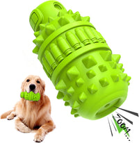 Natural Rubber Squeaky Dog Chew Toy for Large Aggressive Chewers – Essentials for Dogs - Green / Large（For 55–90 lb dogs） (Pack of 1)