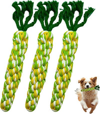 3PCS Rainbow Woven Pet Chew Set, Colorful Puppy Teething Chews, Dog Chew Toys, Cat Teething Playset, Soft & Safe Interactive Pet Chews