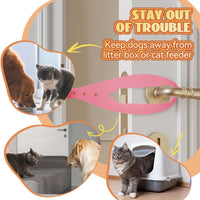 TGIOW Cat Door Latch, Cat Door Stopper Keep Open 2.5-6", White - 1pcs-pink - image 3