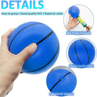 Oleitodh mini basketball set of 40 inflatable 6 inch PVC balls in mixed colors with hand pump - view 5