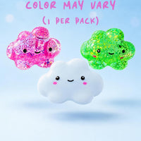 Premium Cloud Squishy Toy, Glow in the Dark Stress Ball - Pink - image 3