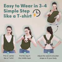 Supet Dog Sling Carrier for Small Pet - Green / Regular - image 4