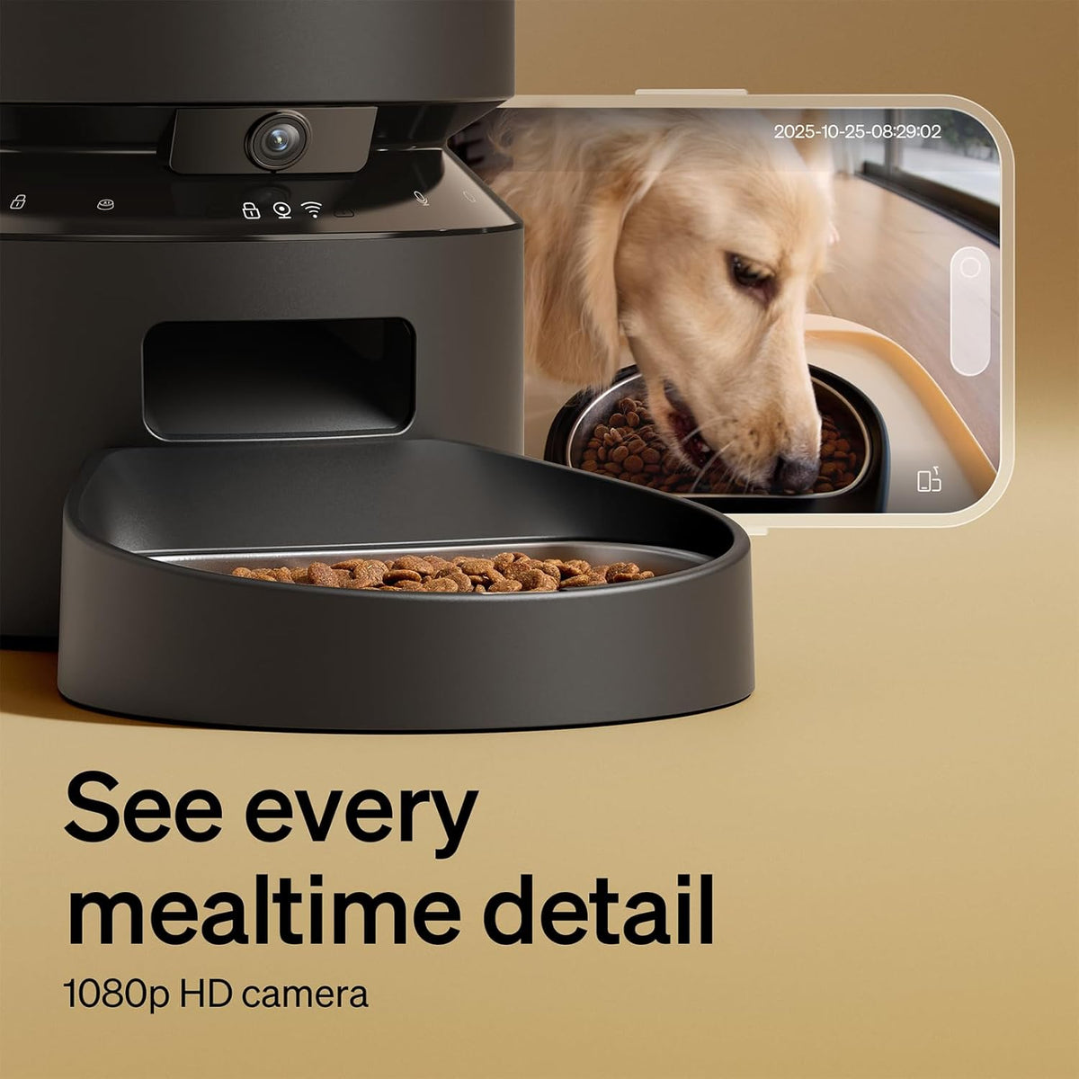 PETLIBRO Automatic Cat Feeder - Black / 5l-camera - image 2
