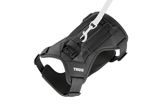 Thule Cappy Dog Harness M - Crash-Tested for Safety - Seatbelt passthrough - Adjustable & Easy to Clean - Padded Breathable mesh Panels - Leash Loop - Step-in Design