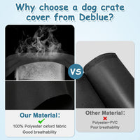 Deblue 36 inch Dog Crate Cover Fit for 36 inch Wire - – Essentials for Dogs - 48.0"L x 30.0"W x 33.0"H / Black - image 3