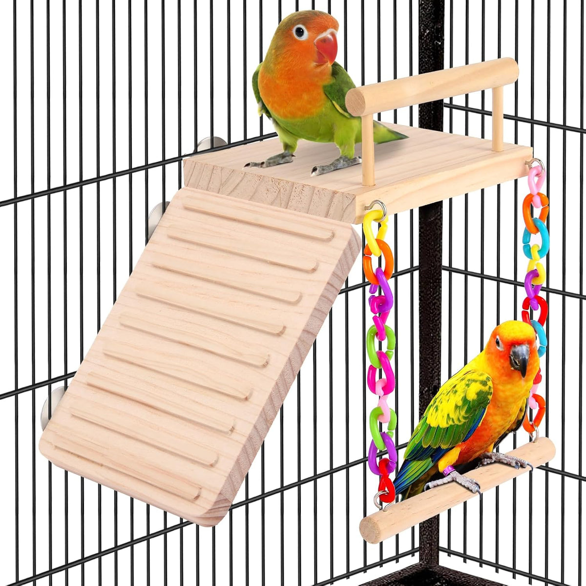 Kyouki Bird Perch Bird Cage Accessories Platform Swing