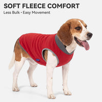 2 Pack Fleece Dog Sweater Pullover Lightweight Reflective Jacket – Essentials for Dogs - 3# Red & Grey / XX-Large - image 2