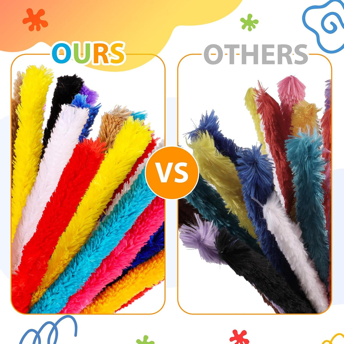 Caydo 50PCS Extra Thick Pipe Cleaners with 100pcs Eyes - Multicolor - image 4