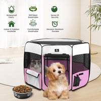 X-ZONE PET Foldable Dog Playpen - XL / A Pink - image 2