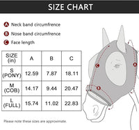 Horse Fly Mask with Ears - Large Eye Space for Full Vision, Breathable Stretch Comfort Fit, UV Protection, Forelock Opening, Easy Pull-On Green Pony
