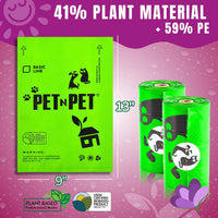 Pet N Pet Dog Poop Bags Rolls, Lavender Scented, Plant Based - Lavender- Scented / 1 Count (Pack of 540) - image 2