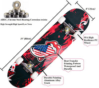 Skateboards for Beginners Kids Boys Girls and Adults, 31''x8'' - Rockwave - image 3