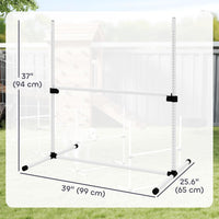 PawHut 4 Piece Dog Agility Training Equipment for Dog Agility Course - 4 Piece / White - image 3