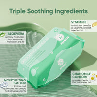 Pet Wipes for Dogs & Cats - Aloe Vera / 2 Packs-200 counts - image 2