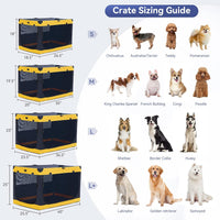 A 4 Pet 36-in Foldable Soft-Sided Dog Crate for Large Dogs – Essentials for Dogs - Blue+Yellow / 26.0"L x 19.0"W x 18.0"H - image 2