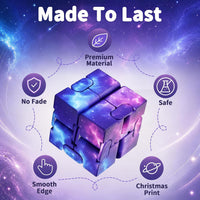 InfinityCube Fidget Toys for Kids and Adults - Gradient Blue Pink Galaxy / 1 - image 3