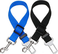 Elisel Elisel 2 Packs Adjustable Length Pet Dog Cat car seat Belt Pet - Blue Black
