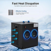 Aquarium Chiller, 1/3HP Aquarium Cooler 79gal Fish Tank Water Chiller with Quiet Compressor for Saltwater/Freshwater Tanks & Hydroponic(Axolotl Coral Jellyfish),300L, Black