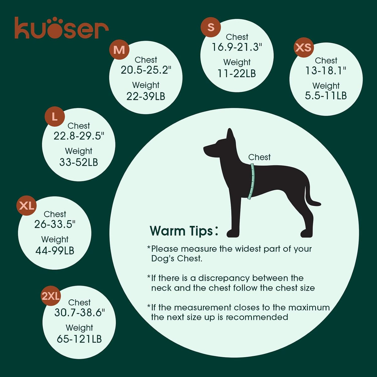 Kuoser Dog Life Jacket, High Flotation Dog Life Vest for Swimming Boating – Essentials for Dogs - Safety Yellow / S (Chest Girth:16.93-21.26'') - image 2