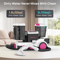 WECLEAN Carpet Cleaner Machine, Portable Spot Cleaner for Couch - Pink - image 4