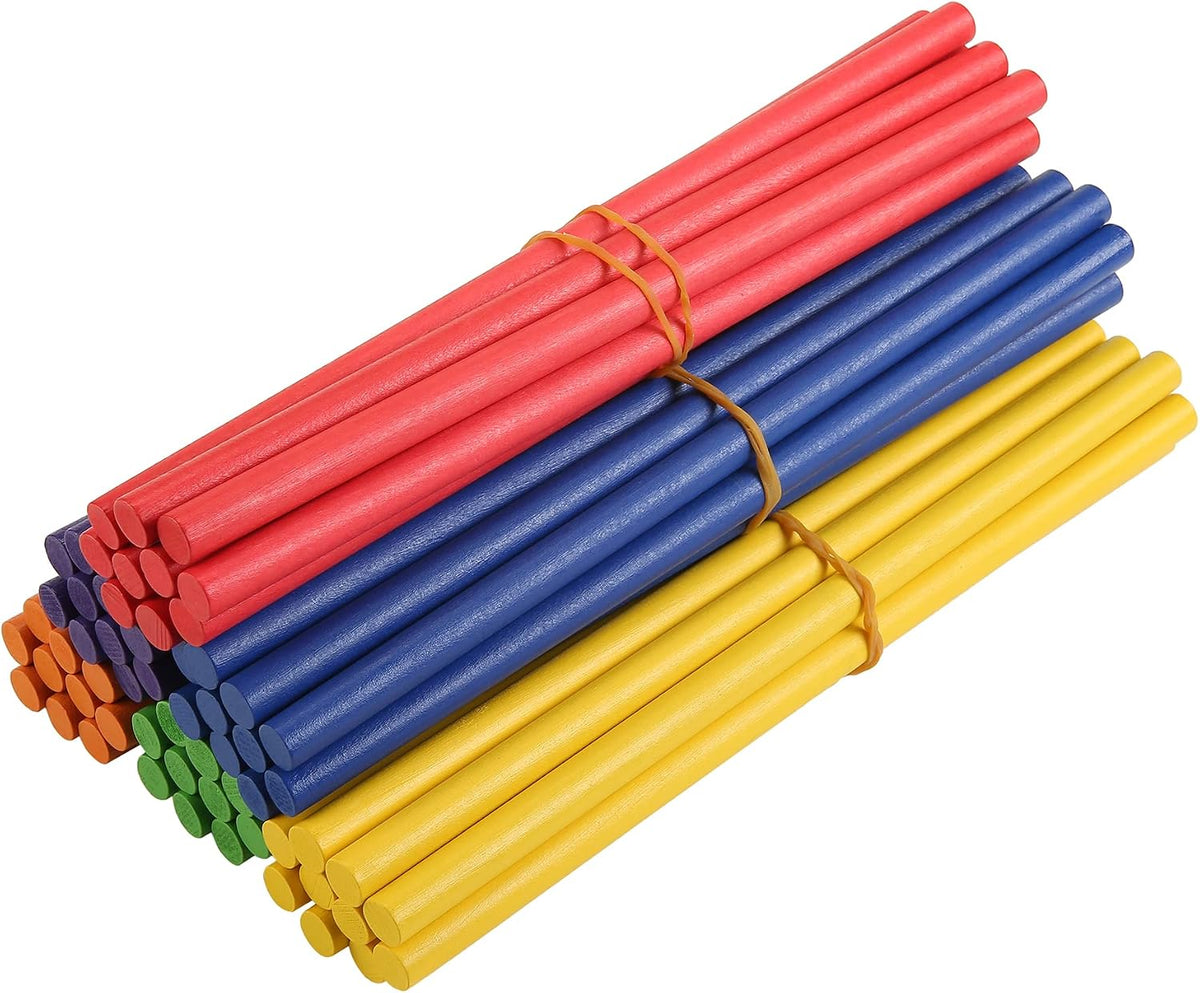 TDOCK 60 pack of wood rhythm lummi sticks for kids in six bright colors - view 4