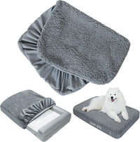 Dog Bed Covers Soft Plush Replacement Washable, Cover Only - 30"L x 20"W x 6"Th / 1