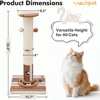 34" Tall Cat Scratching Posts - Brown - image 3