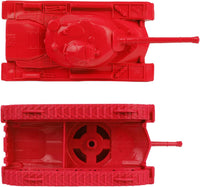 TimMee Toy Tanks for Plastic Army Men, OD Green WW2 3pc - Red - image 3