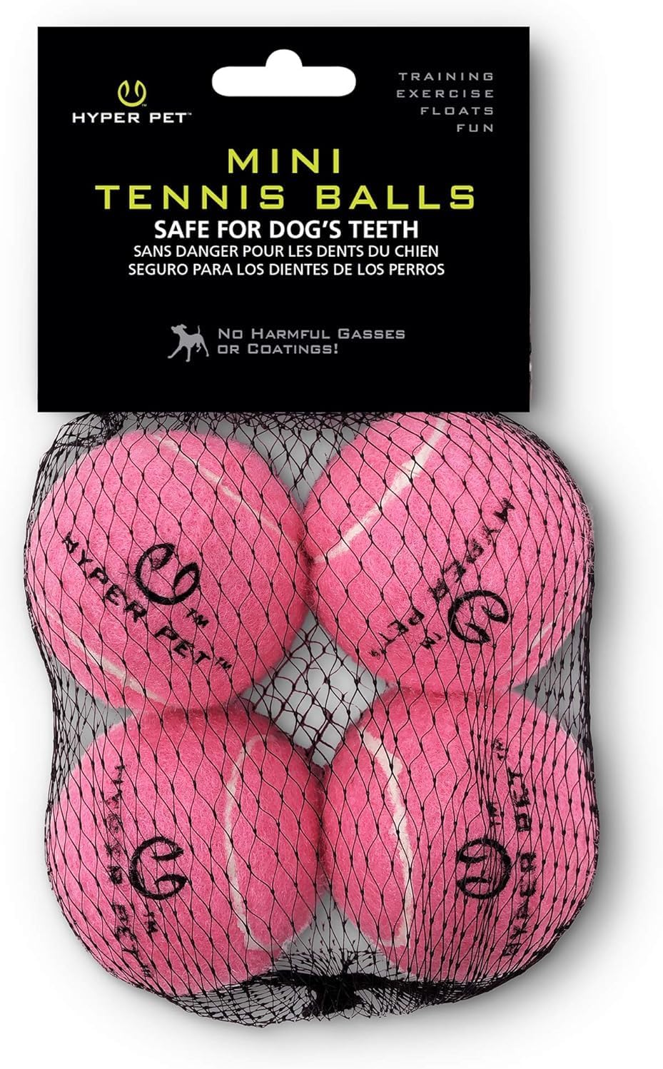 Hyper Pet Mini Extra Small Tennis Balls for Dogs - Pink / MINI 1.75" - 4 Pack