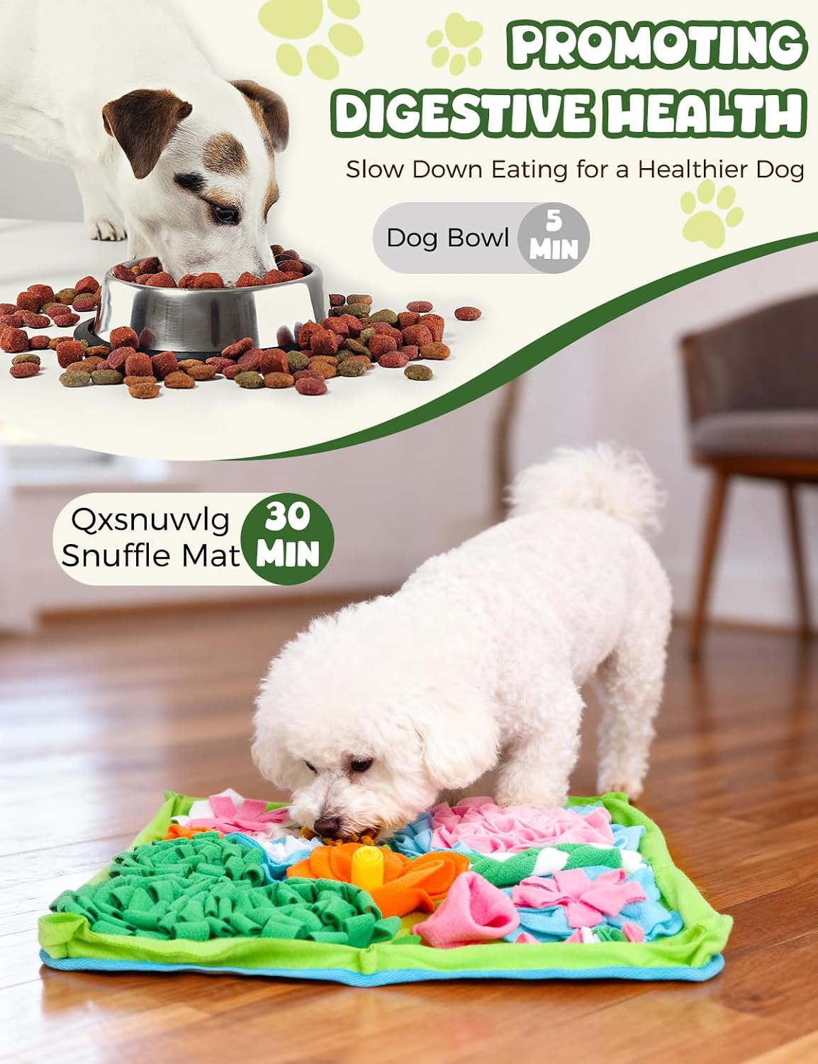 Snuffle Mat for Dogs, Slow Feeder Interactive Puzzle Dog Food Mat – Essentials for Dogs - image 4